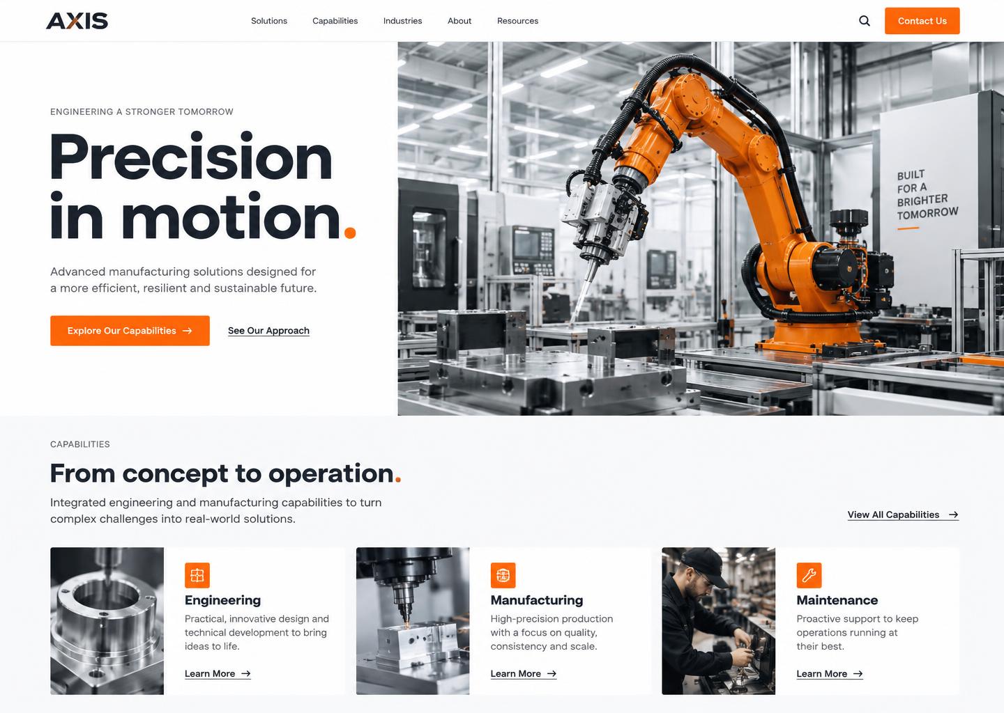 Axis / Precision in motion — Industry & engineering