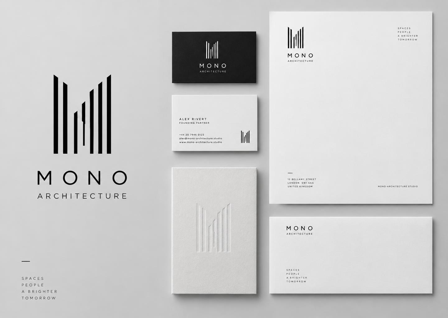 Mono / Space & structure — Architecture & studio identities