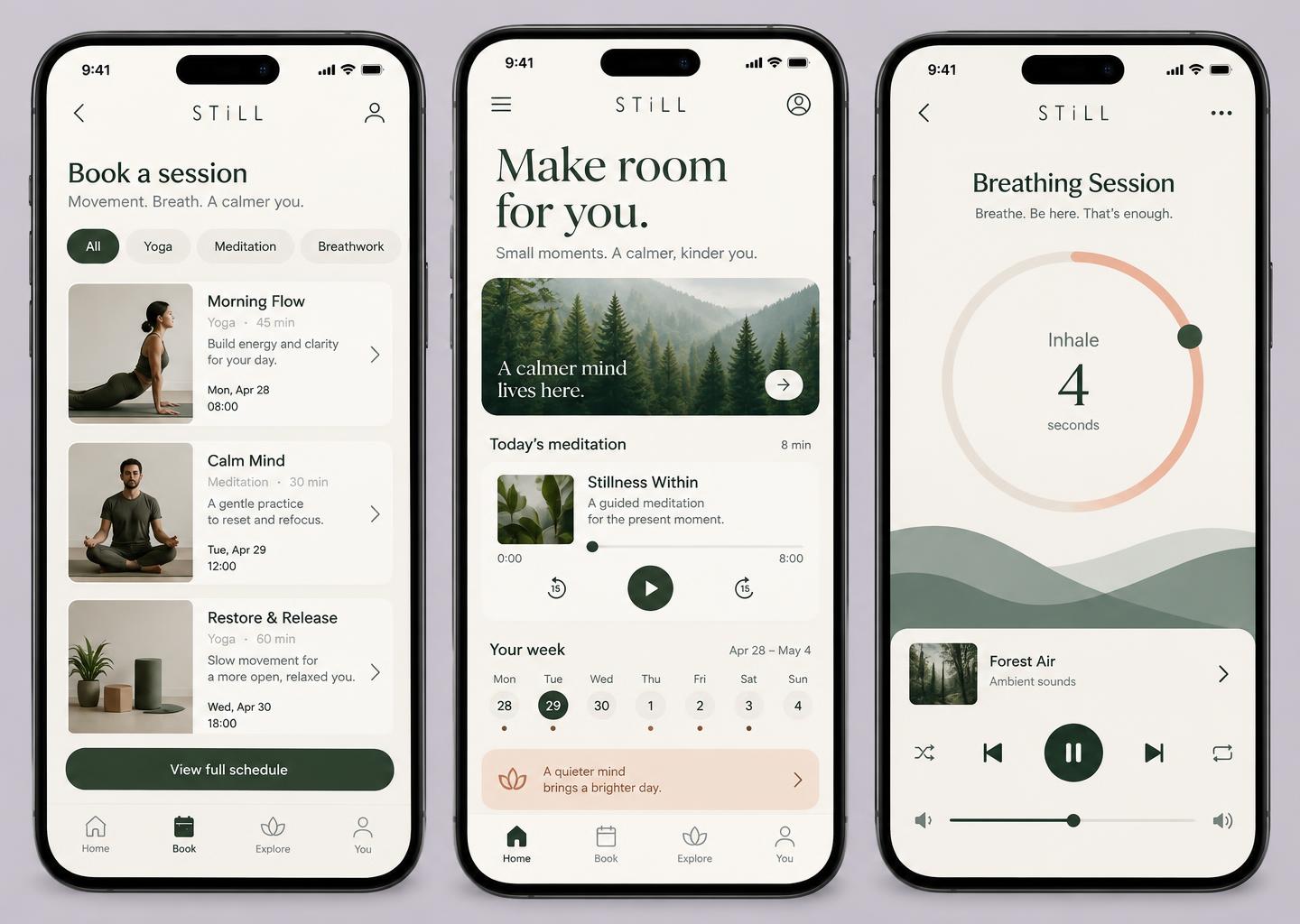 Still / A calmer everyday — Wellness & appointment booking